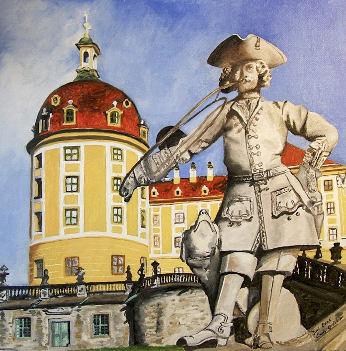 Moritzburg mit Öl auf Leinwand Moritzburg mit Öl auf Leinwand