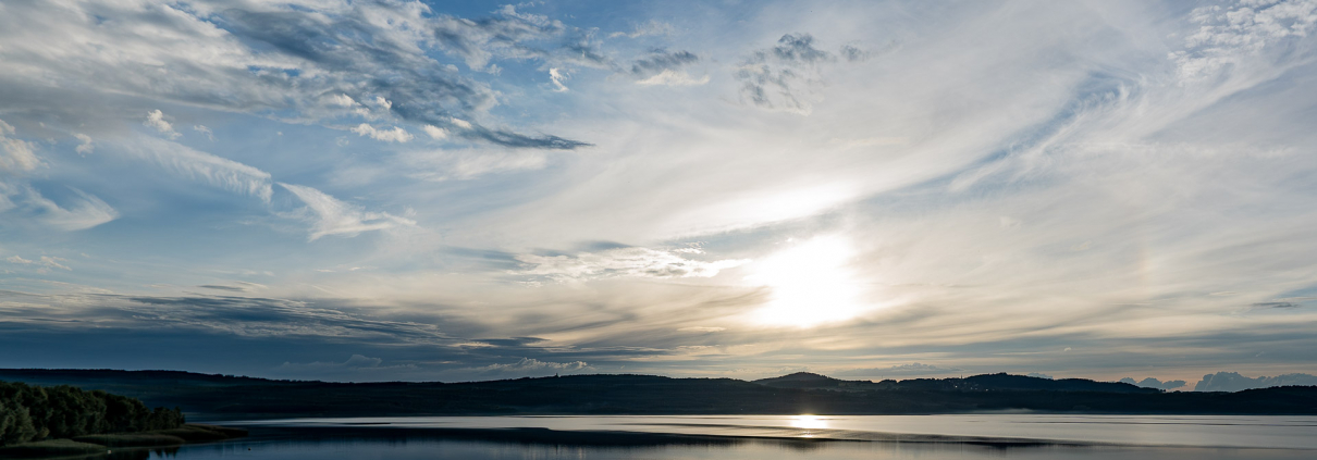Sonnenuntergang am Berzdorfer See