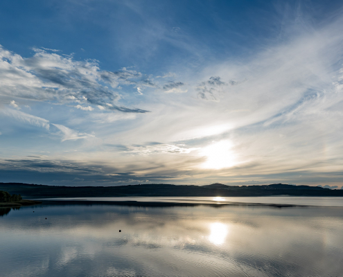 Sonnenuntergang am Berzdorfer See