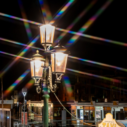 Sternfilter in Venedig bei Nacht