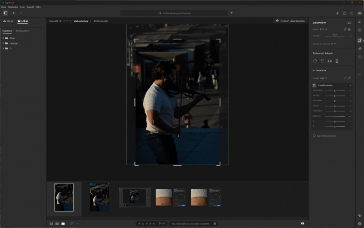 Bildbearbeitung in Lightroom - Bildzuschnitt