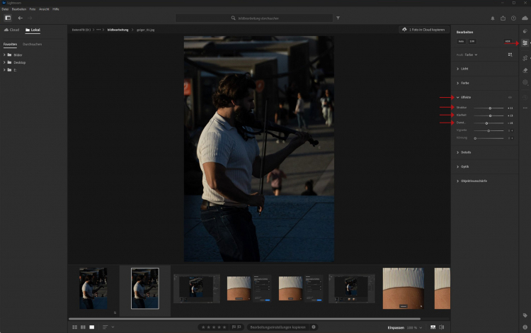 Bildbearbeitung in Lightroom - Schärfen