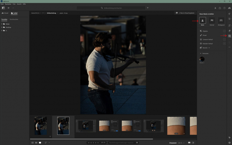 Bildbearbeitung in Lightroom - Maskieren Motiv