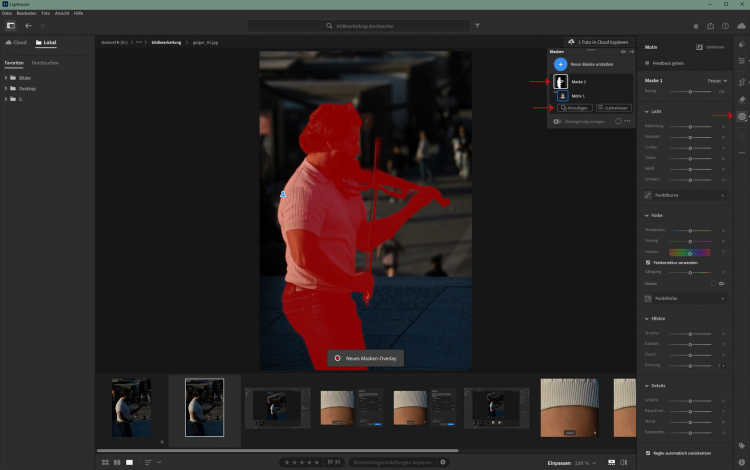 Bildbearbeitung in Lightroom - Maskieren Motiv